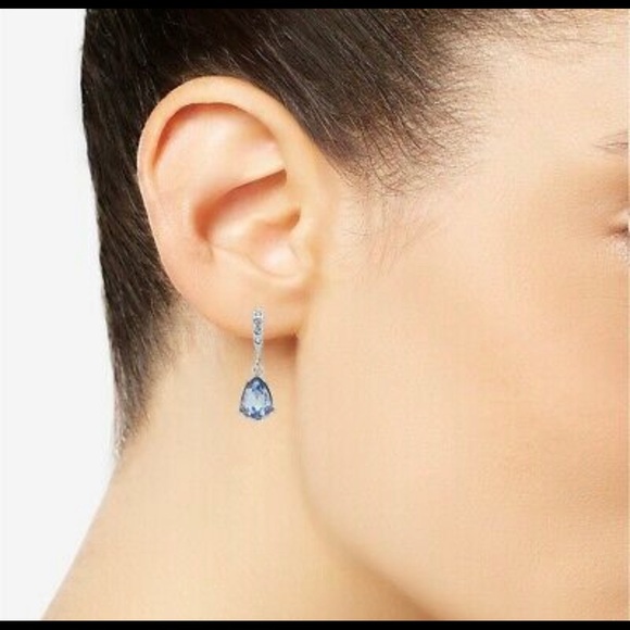 Givenchy Blue Crystal Tear Drop Earring and Necklace Set - Picture 7 of 9